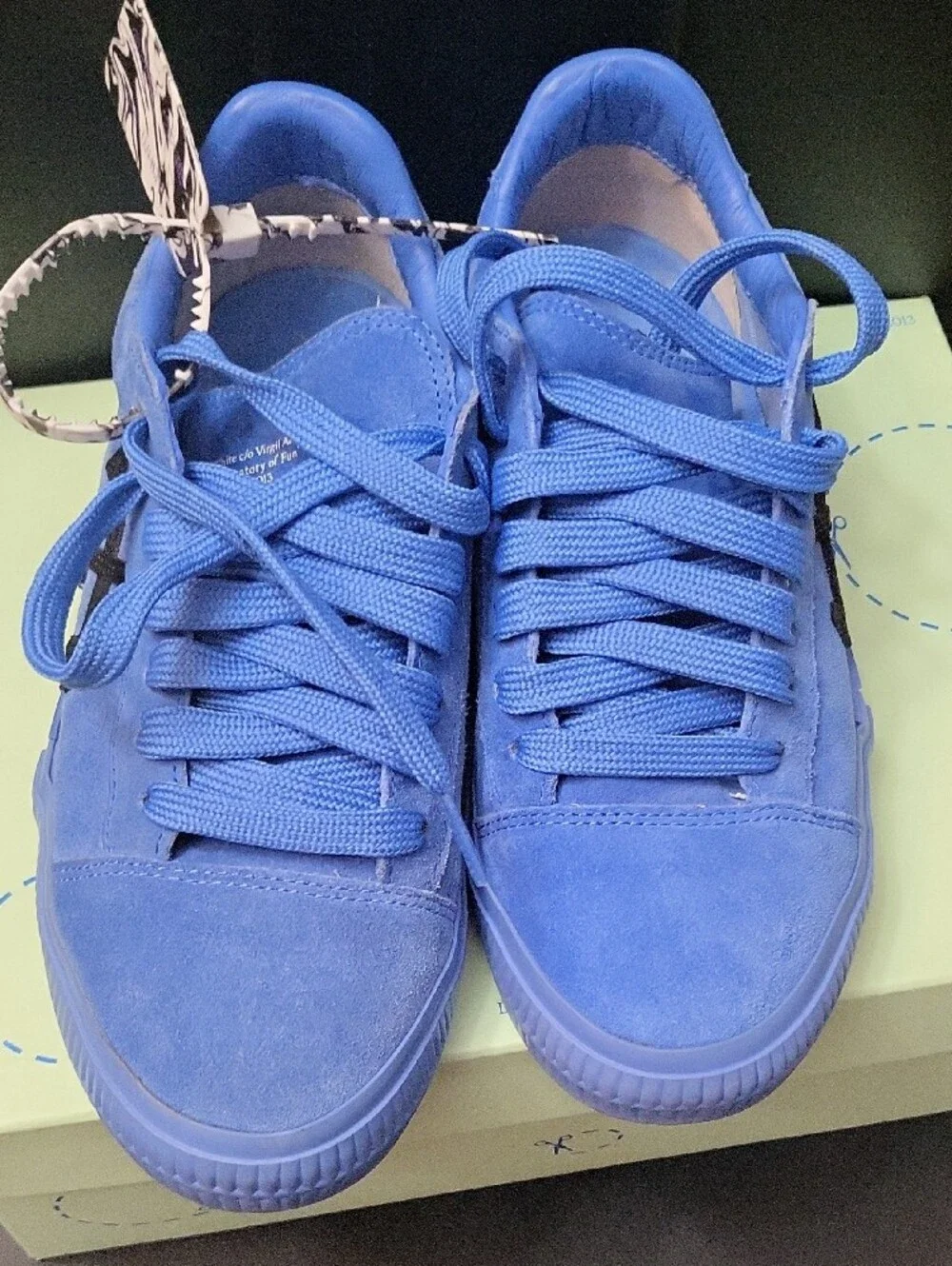 Off-White Blue Suede Sneakers